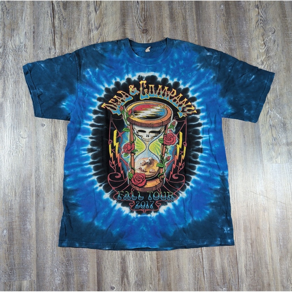 Dead And Company Official Fall Tour 2017 Tie Dyed T-Shirt Size Small Hourglass